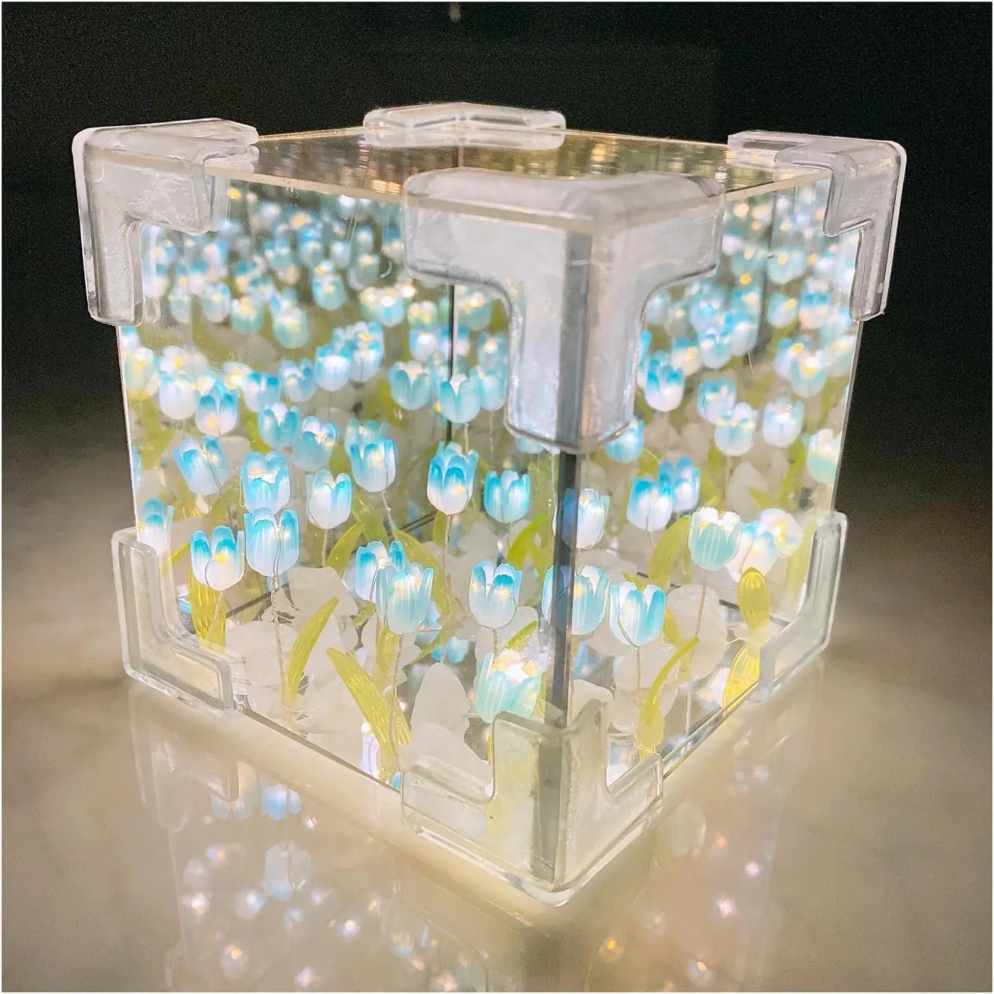 DIY Tulip LED Night Light & Mirror Cube Gift