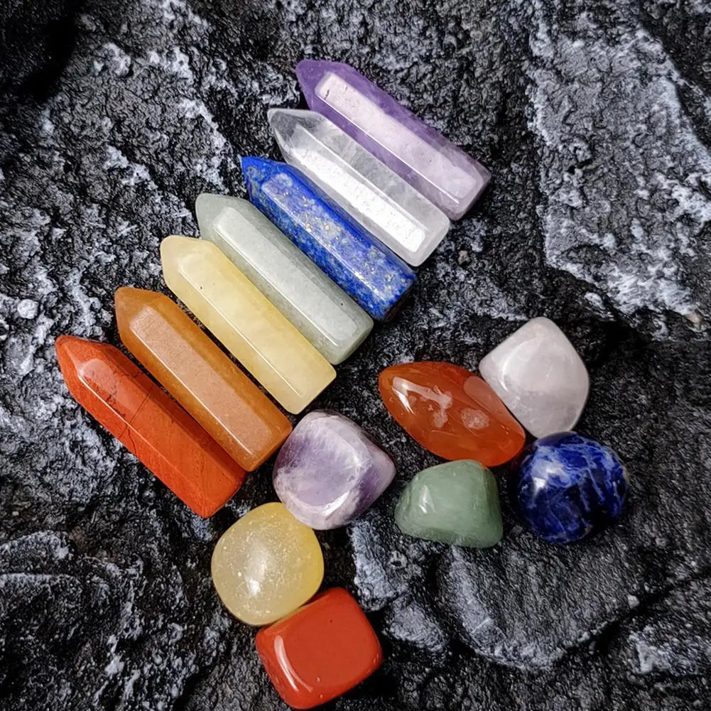 Chakra Crystal Healing Stones Gift Set – Natural Quartz Mineral Home Decor