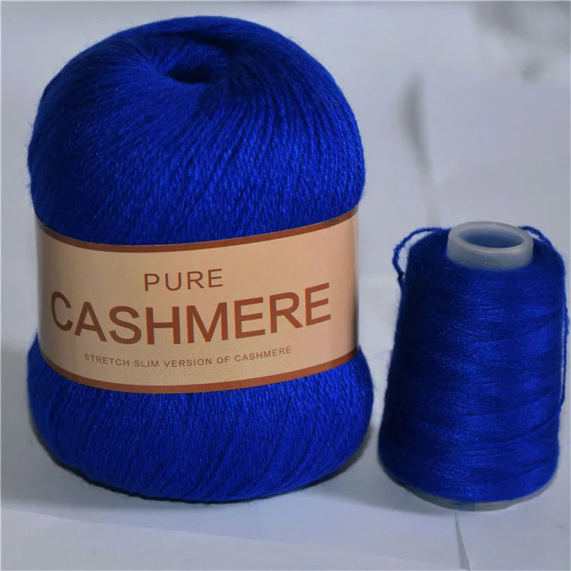 5pcs Pure Mongolian Cashmere Yarn – 3-Ply Worsted Hand Knitting Thread