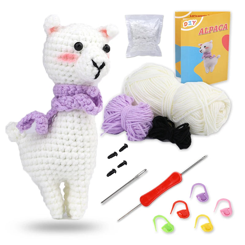MIUSIE Beginner Crochet Kit – Yarn, Hook & Video Tutorial Set