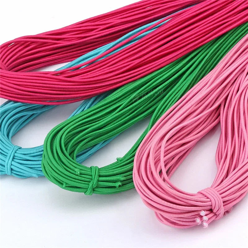 2mm Colorful Round Elastic Cord for DIY Sewing 5m
