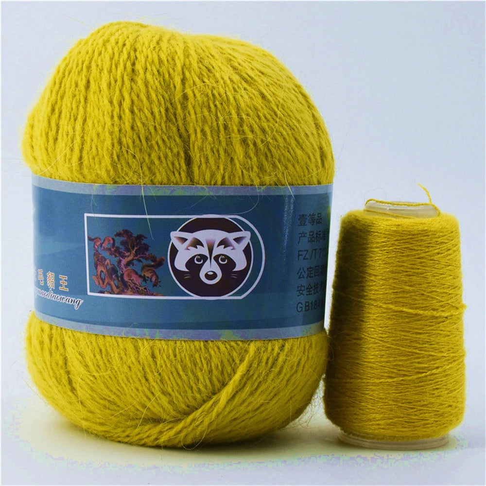 5 Pcs Cashmere Mink Fur Yarn for Hand Knitting  Long Plush Wool Crochet Knitting Yarn for Fall Winter Luxury Needlework Diy Knit