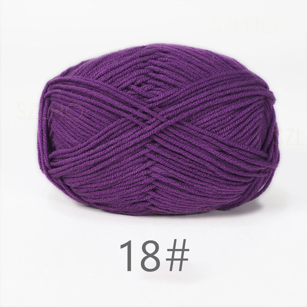 50g Soft Milk Cotton Yarn – Hand Knitting & Crochet Thread