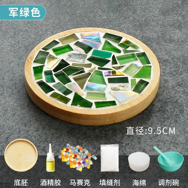DIY Bamboo Mosaic Coaster Kit for Kids