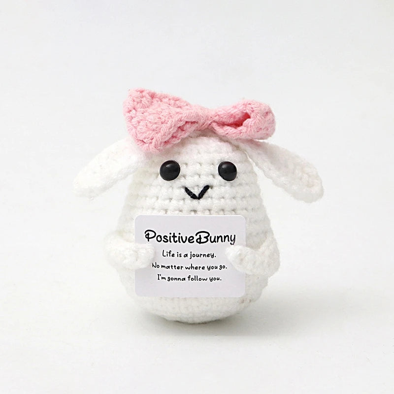 Positive Crochet Doll Kit – Handmade Gift with Affirmation Card