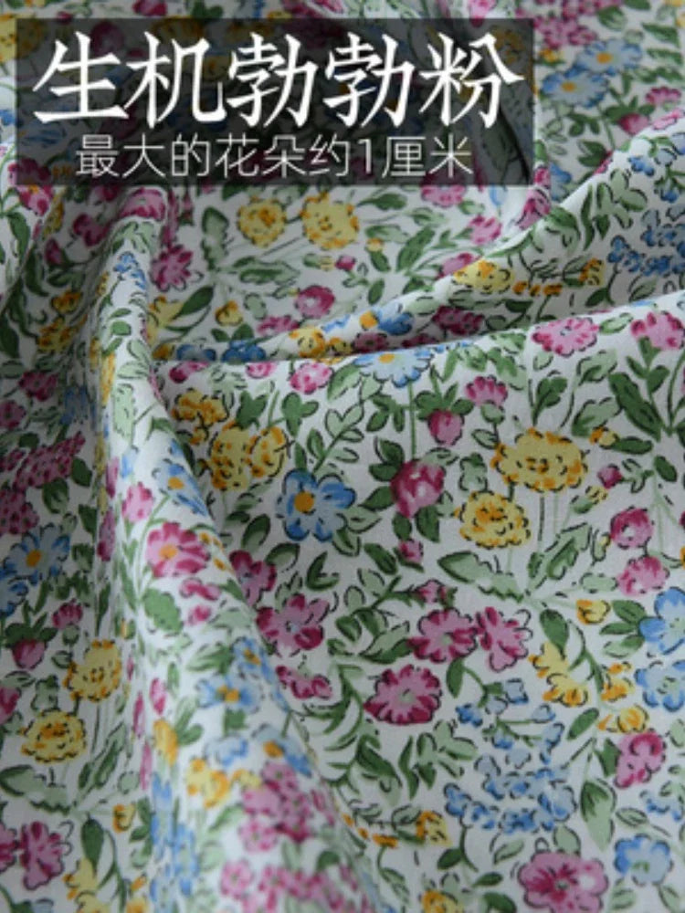 Blue White Porcelain Rose Cotton Poplin Fabric 140x50cm