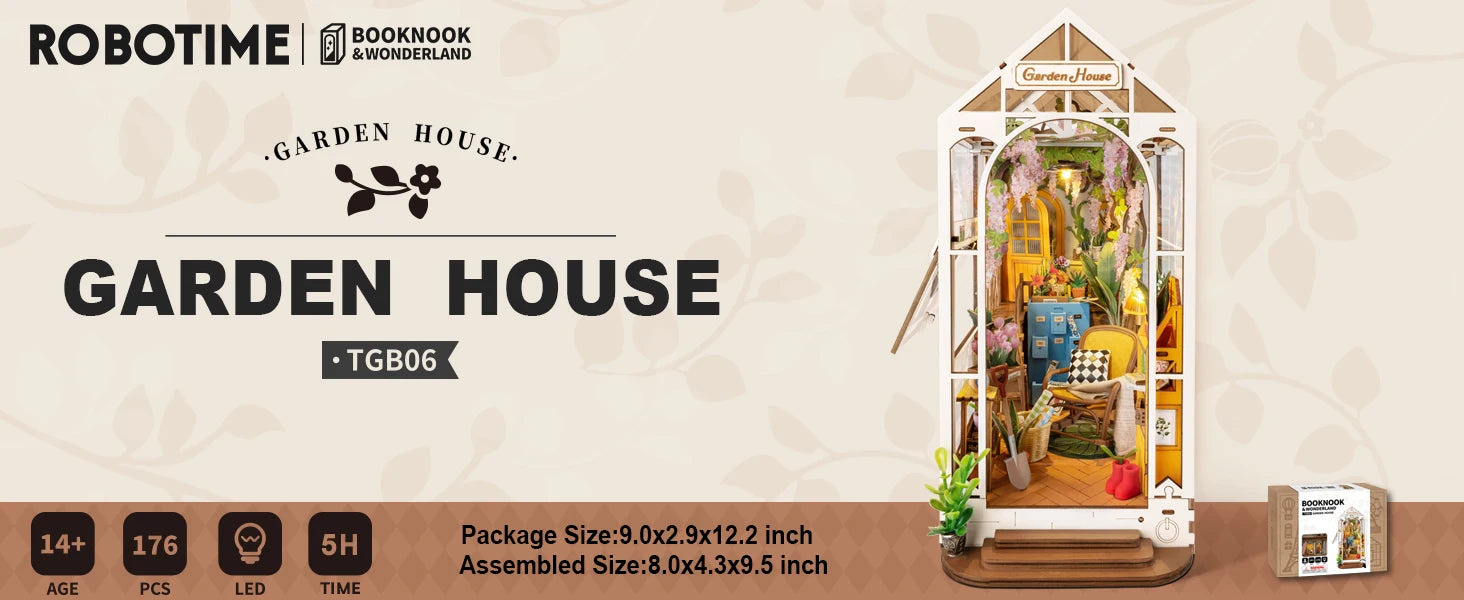 Robotime Rolife DIY Book Nook Miniature Dollhouse