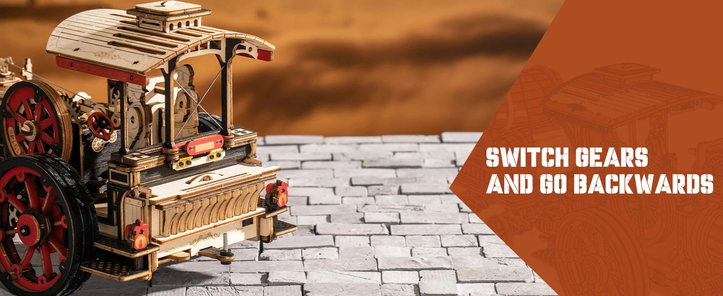 Robotime Rokr 3D Wooden Steam Locomotive Puzzle Kit