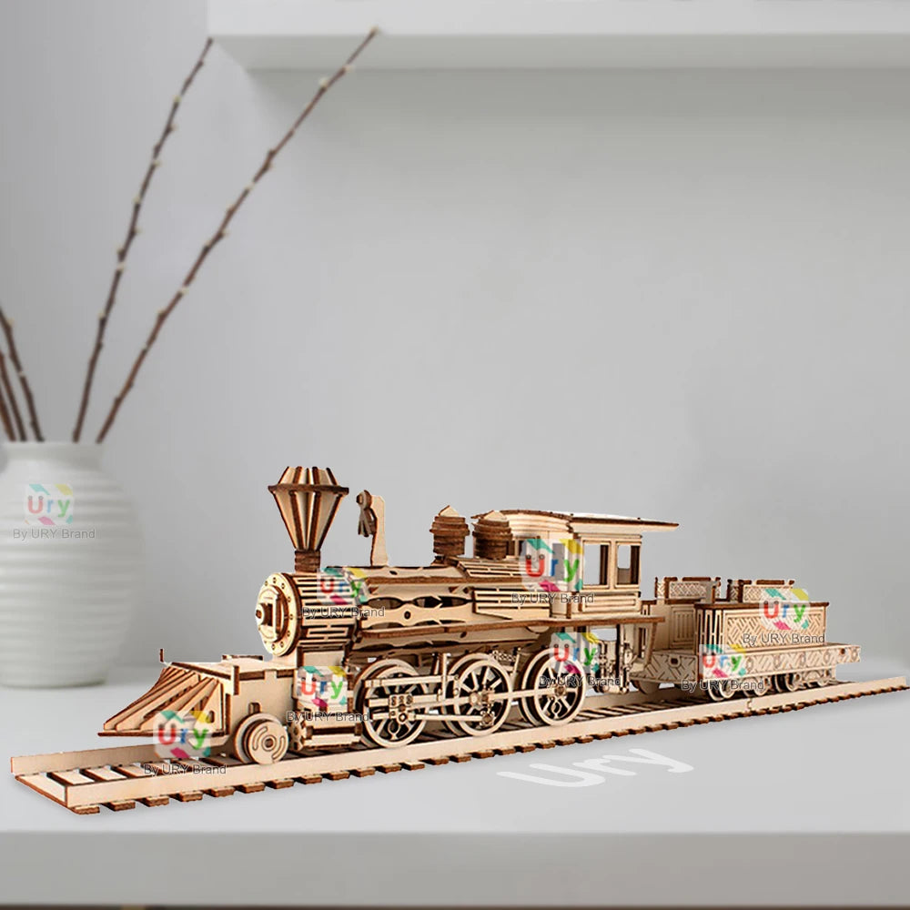 Ury 3D Wooden Retro Steam Train Puzzle