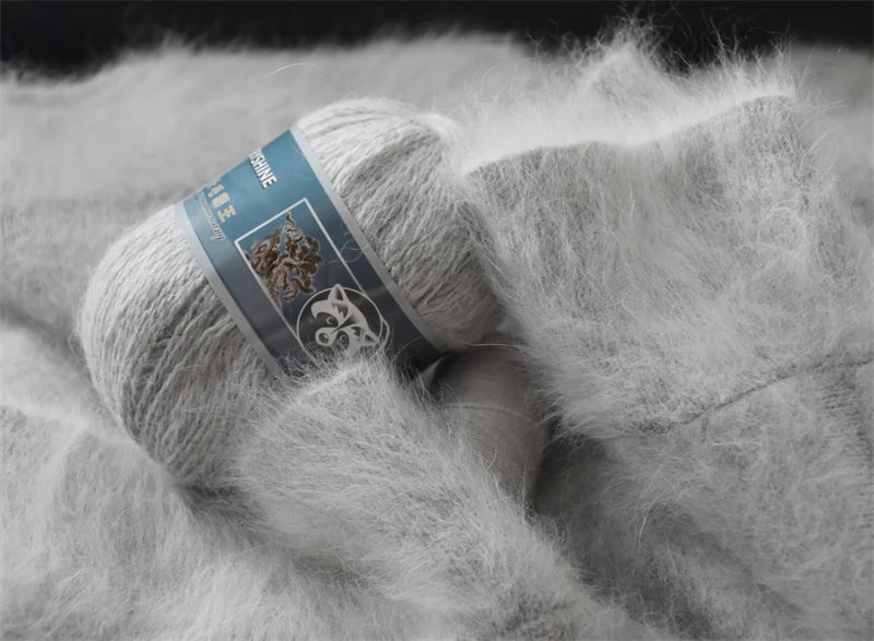 5 Pcs Cashmere Mink Fur Yarn for Hand Knitting  Long Plush Wool Crochet Knitting Yarn for Fall Winter Luxury Needlework Diy Knit
