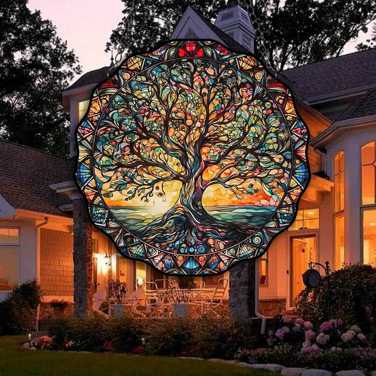 Tree of Life Sun Hanging Wall Art Decor