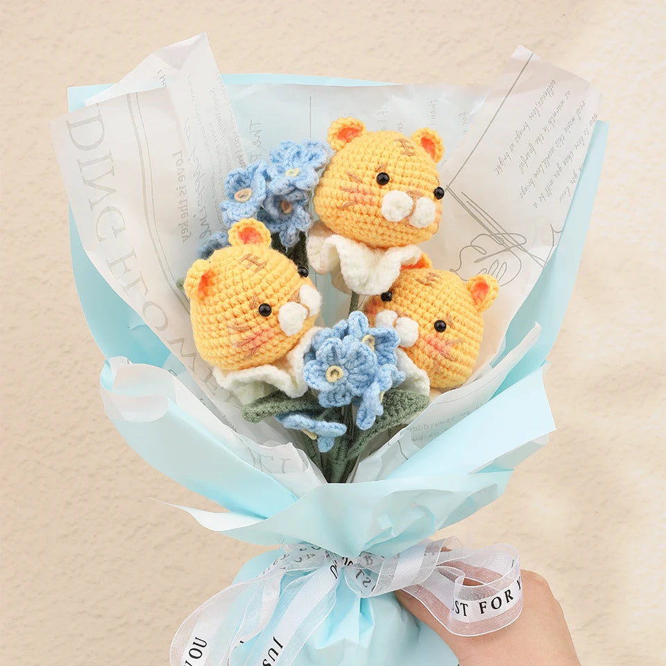KRABALL Crochet Animal or Flower Bouquet Kit