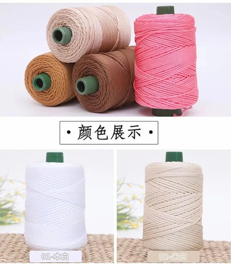3mm Twisted Colored Cotton Cord – DIY Craft Rope