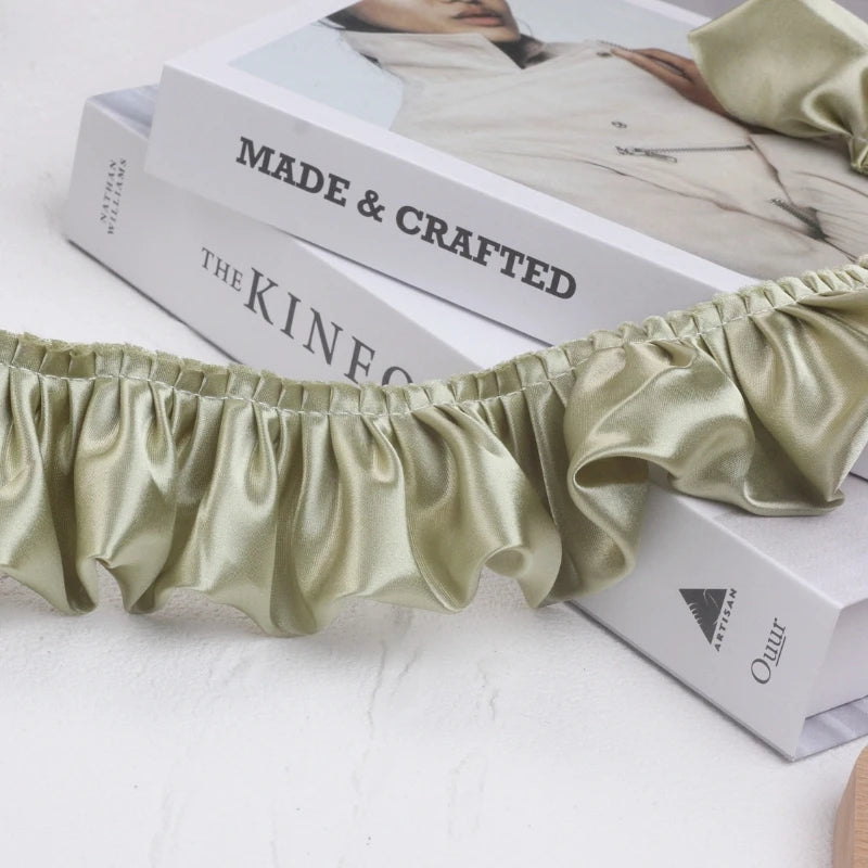 12-Color Reflective Ruffled Lace Fabric for DIY Crafts