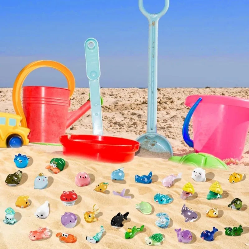 Mini Ocean Resin Sea Animal Figurines for DIY Landscape Decor