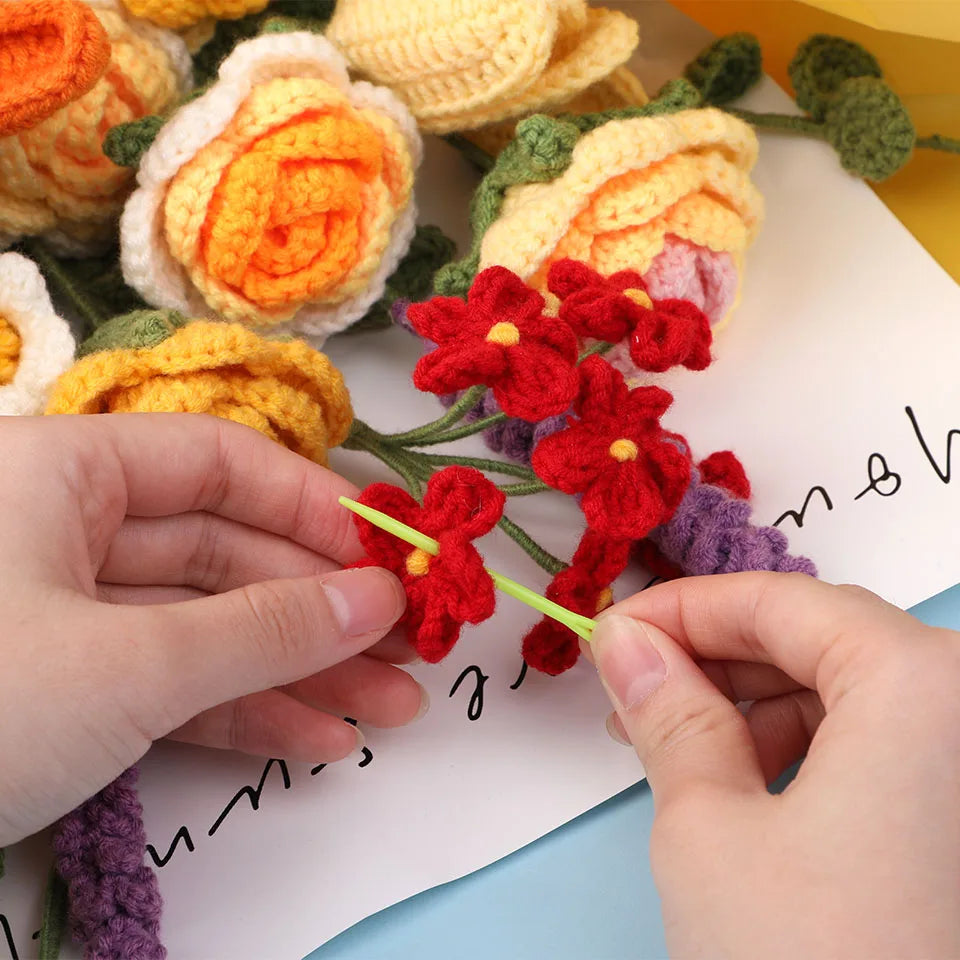 KRABALL Crochet Flower Bouquet Kit for Beginners