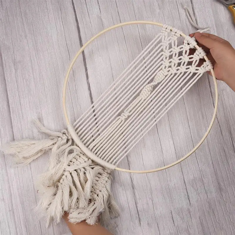 Wooden Bamboo Floral Hoop – DIY Ring for Wreaths, Macrame & Décor