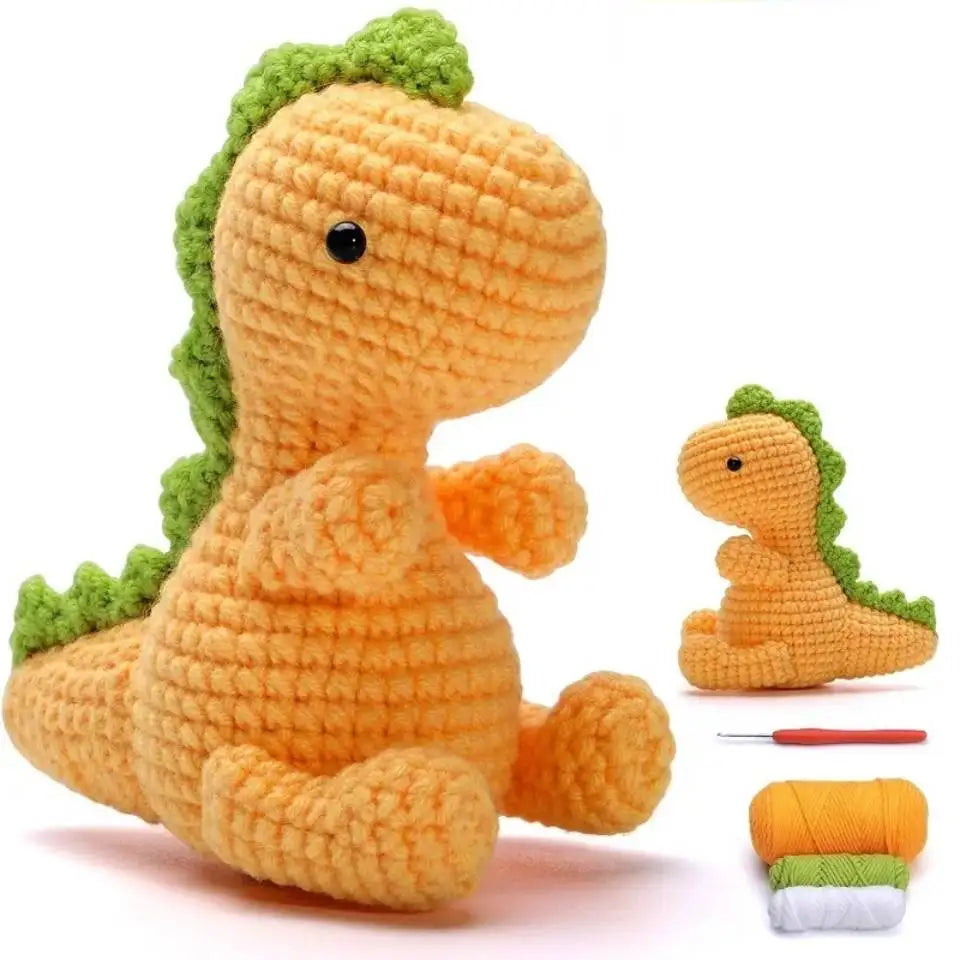 Fenrry DIY Crochet Kit – Dinosaur-Shaped Doll with Yarn & Tools