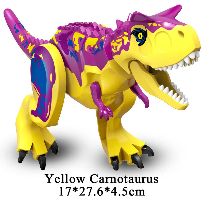 Jurassic Dinosaur Building Blocks – T-Rex, Raptor, Triceratops Models