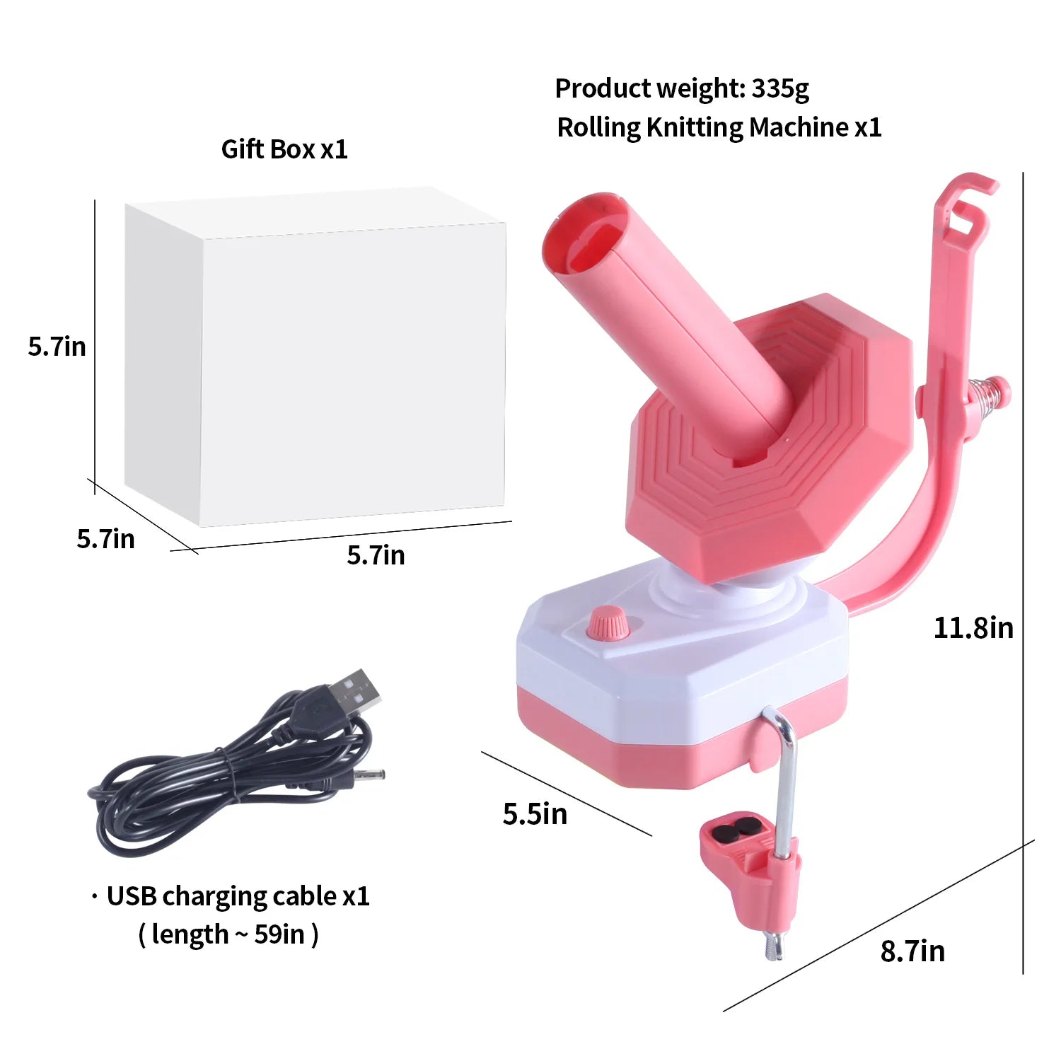 Electric Yarn Ball Winder – Automatic Yarn Dispenser for Crocheting & Knitting