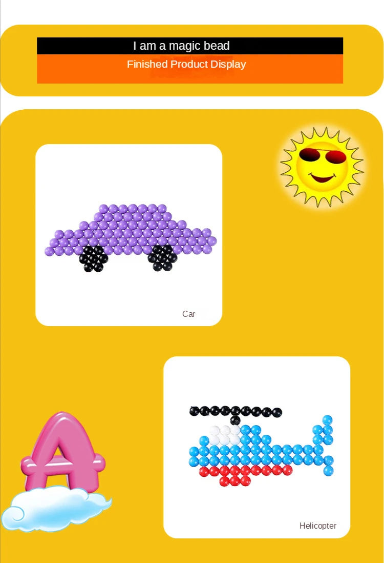 1000pcs DIY Water Spray Beads Craft Kit for Kids