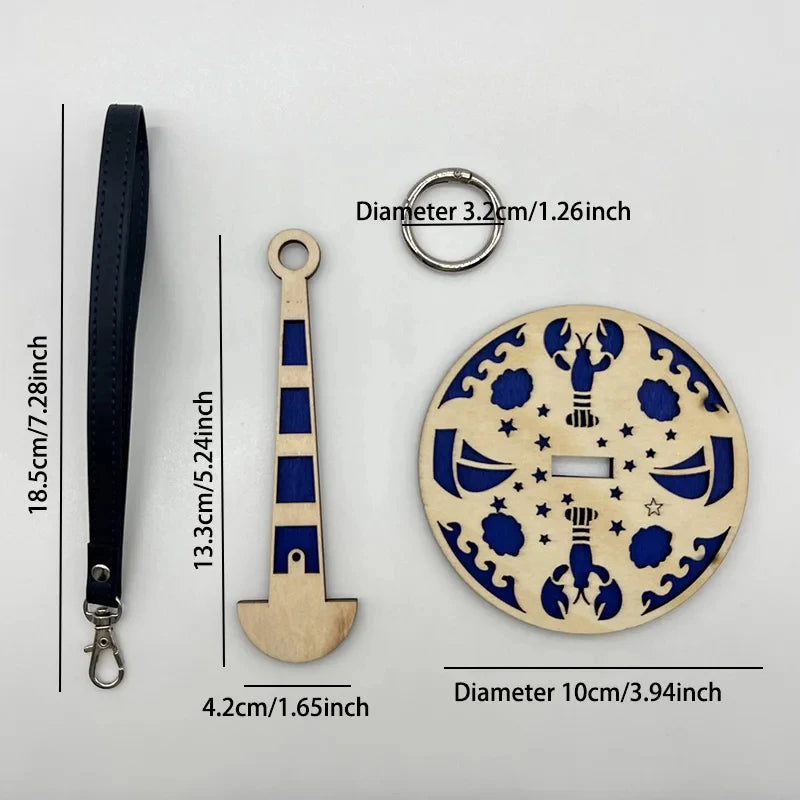 Portable Wooden Yarn Holder – Foldable with Wrist Charm