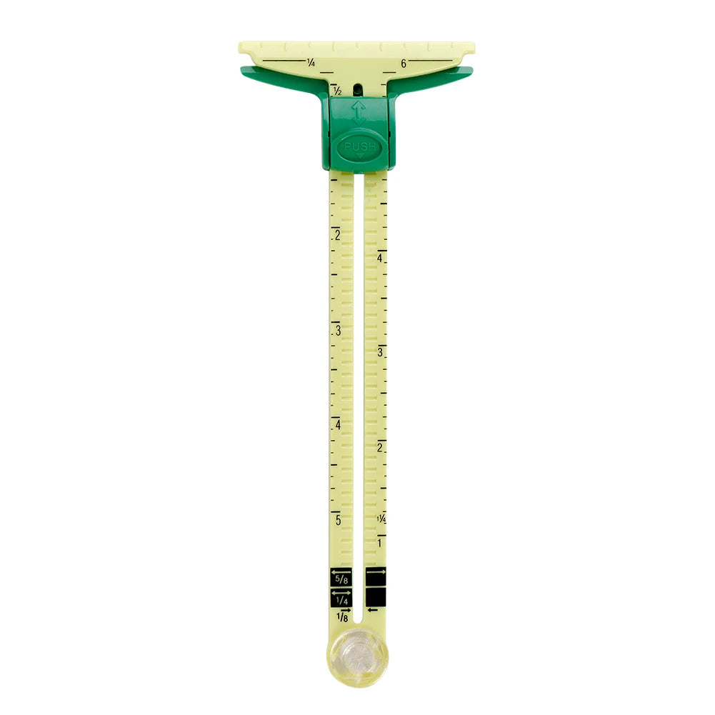 5-IN-1 Sewing Seam Ruler Gauge – Aluminum & Plastic
