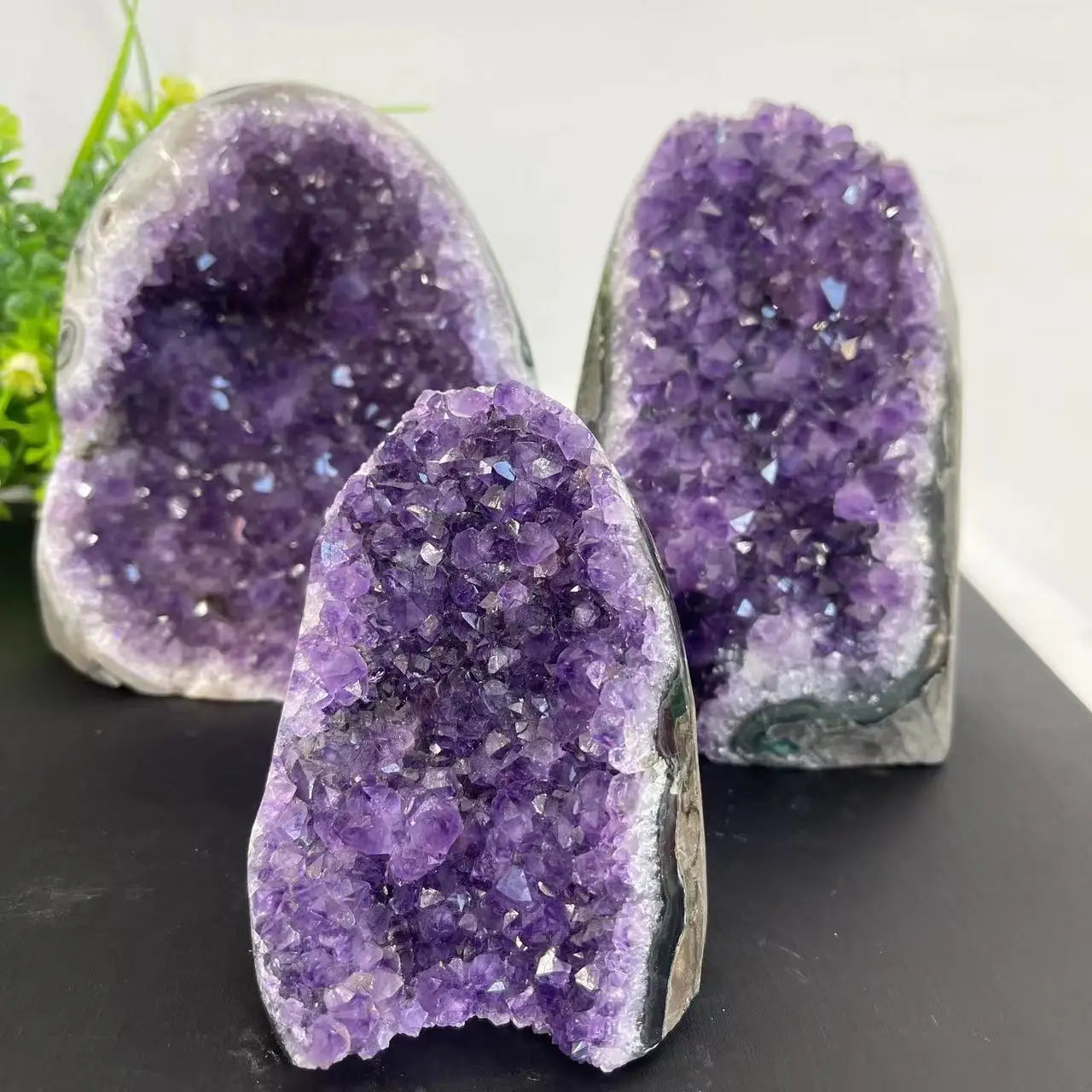 Natural Amethyst Geode Crystal Cluster for Home or Reiki Use
