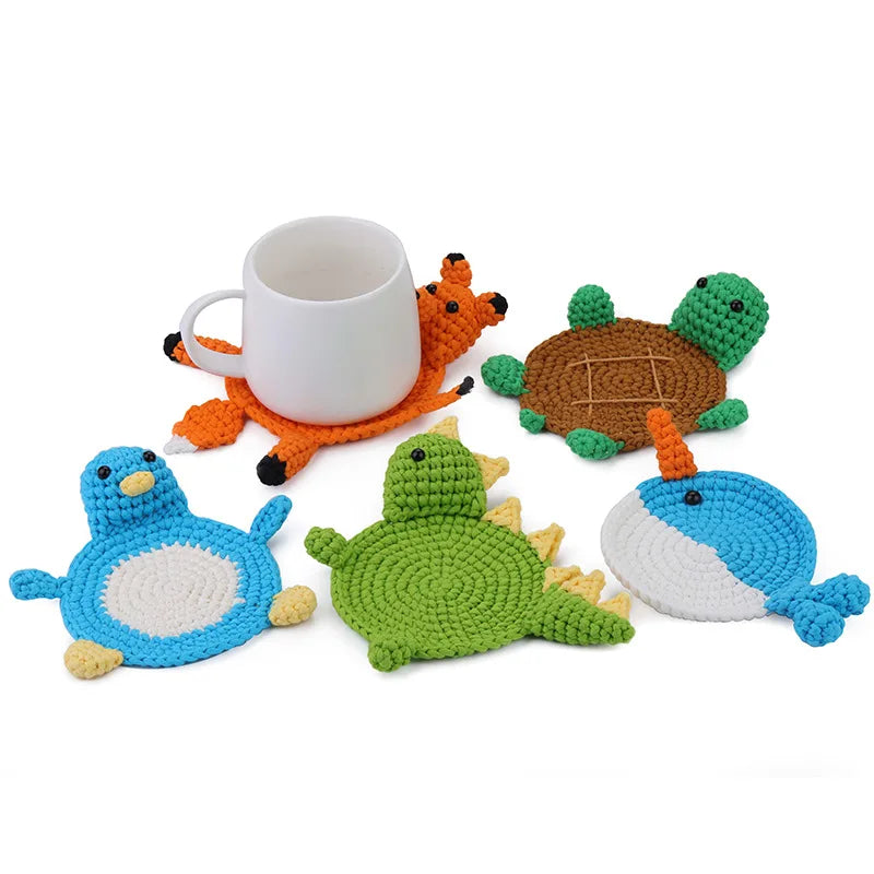 Hand-Knitted Crochet Kit for Coaster & Cap Mats