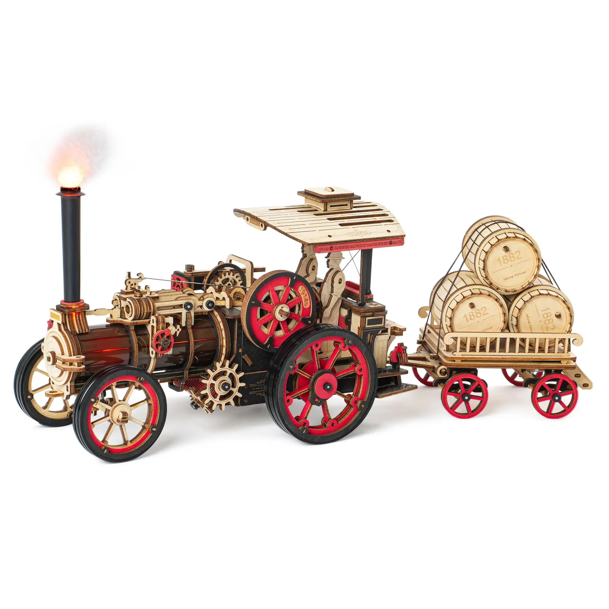 Robotime Rokr 3D Wooden Steam Locomotive Puzzle Kit