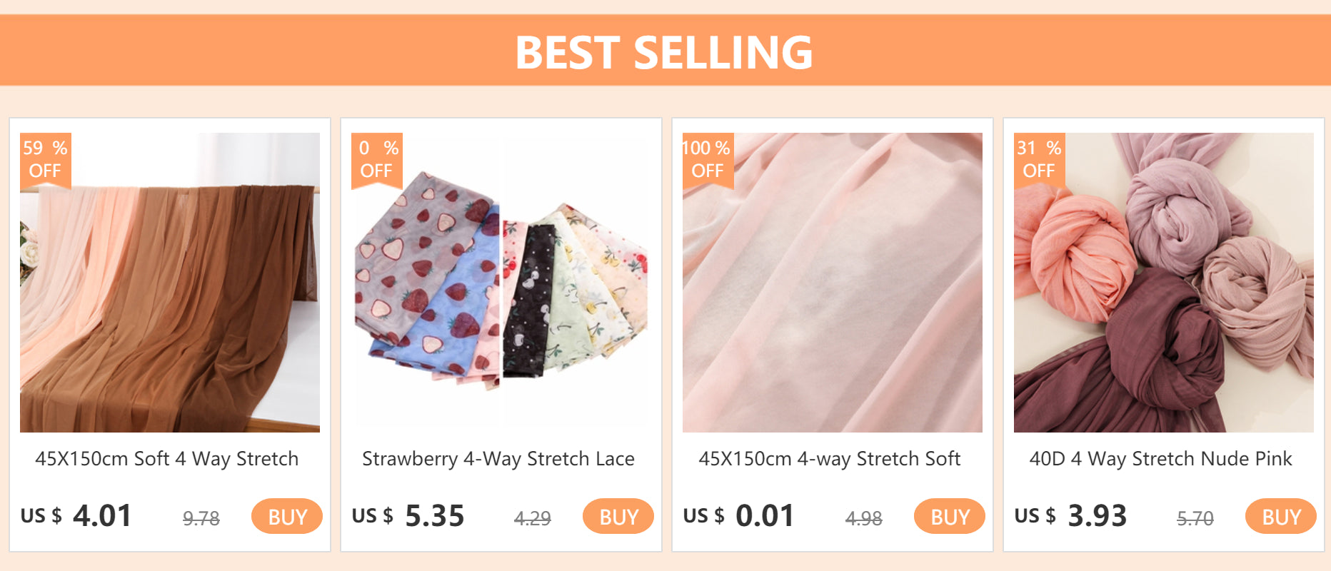 No Stretch Premium Corsetry Mesh Fabric