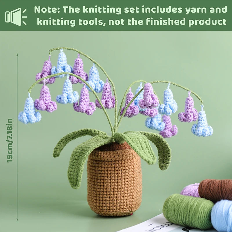 KRABALL Moth Orchid Crochet Kit for Beginners