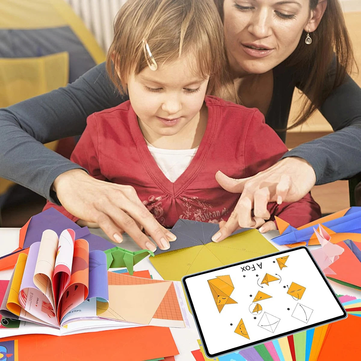Origami Kit with Paper and Guide Book for Kids