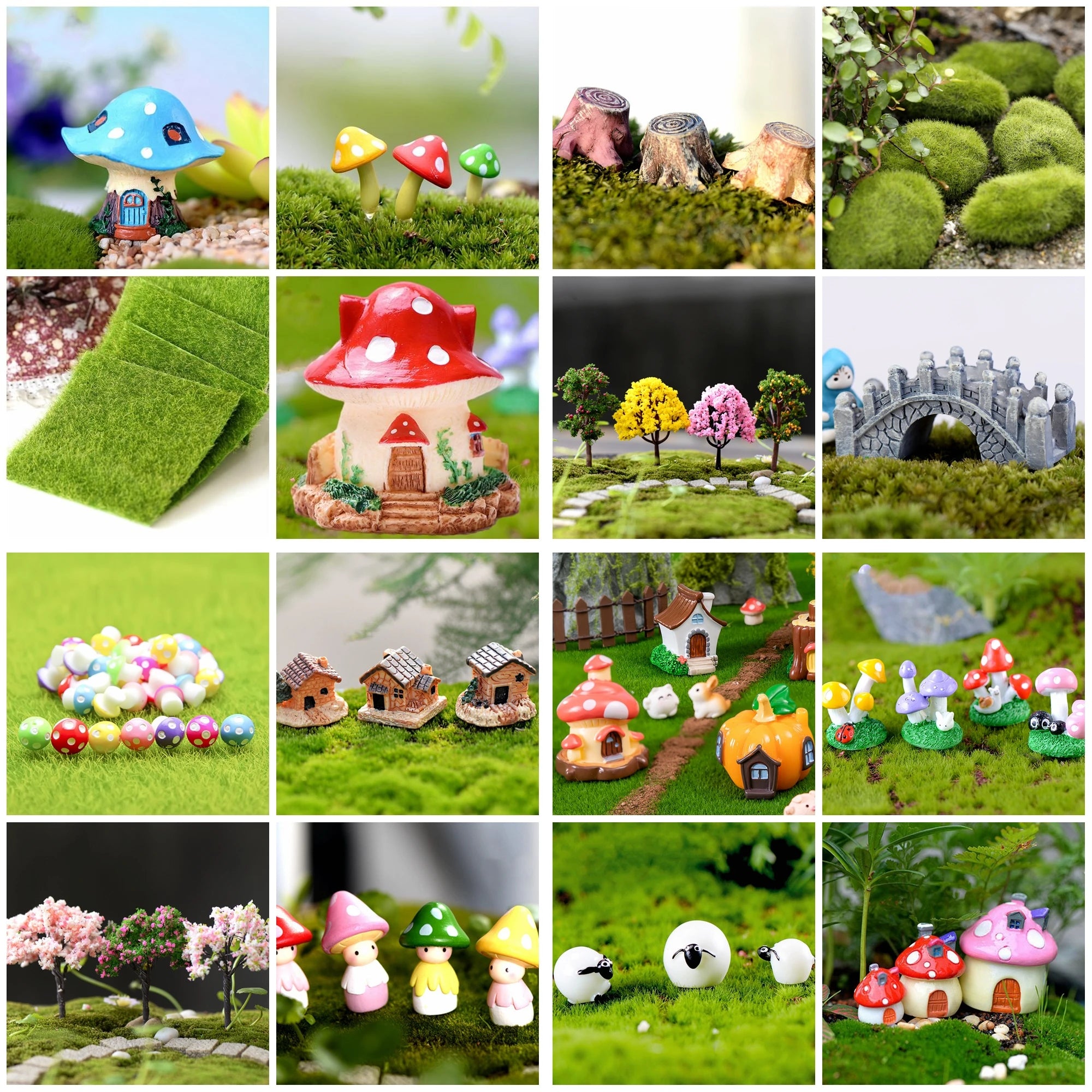 Miniature Fairy Garden Accessories – DIY Figurines for Pot & Landscape Décor
