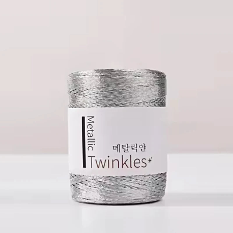 200g Metallic Glitter Yarn – Gold & Silver Thread for DIY Crochet & Knitting