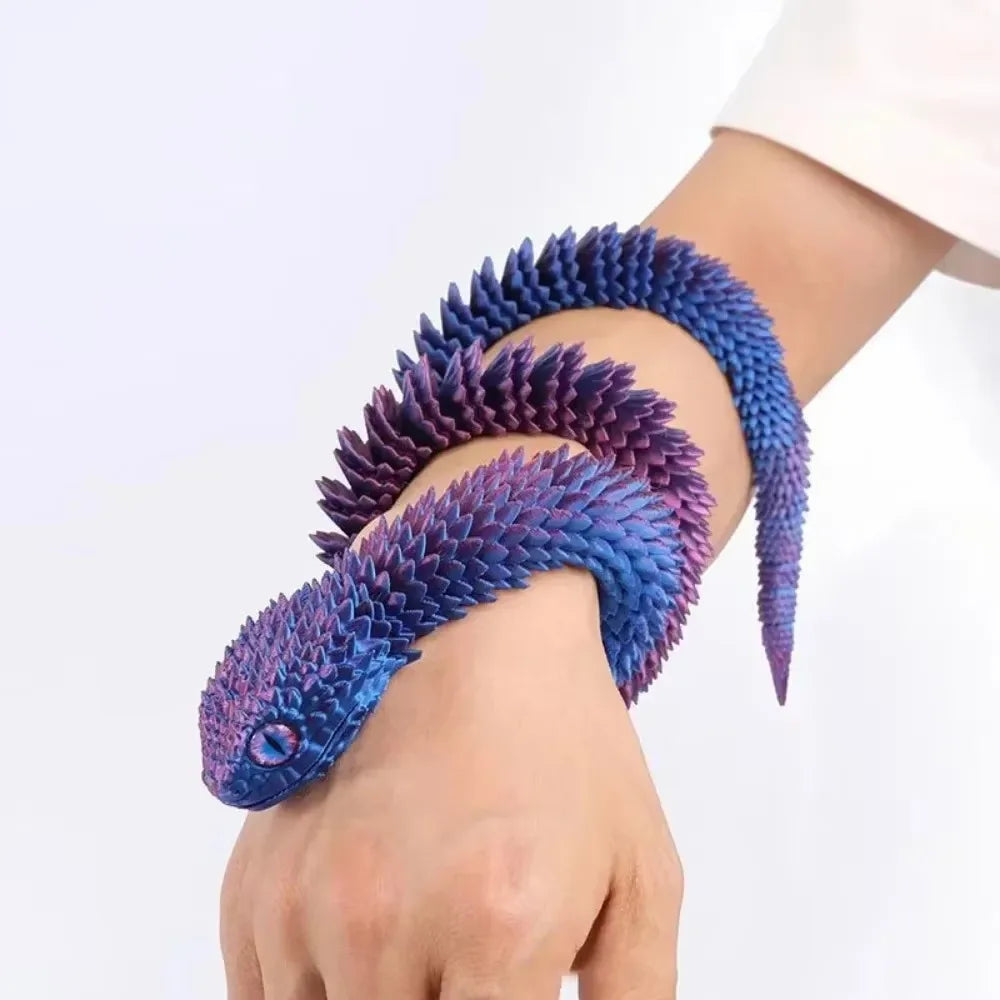 3D Printed Movable Snake – 2025 New Year Gift & Desktop Ornament