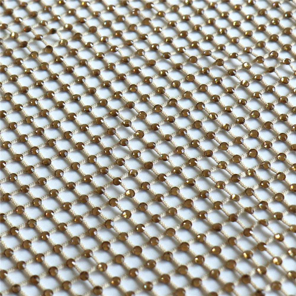 Rhinestone Mesh Applique Trim for DIY Crafts