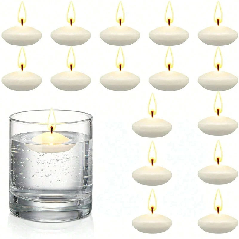 Floating Unscented Disc Candles for Romantic Decor