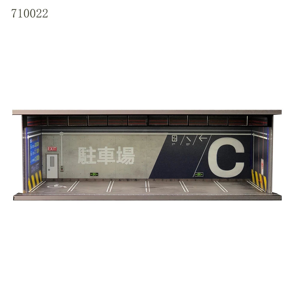 GFans 1:64 Scale Car Garage Diorama Model with LED Lights