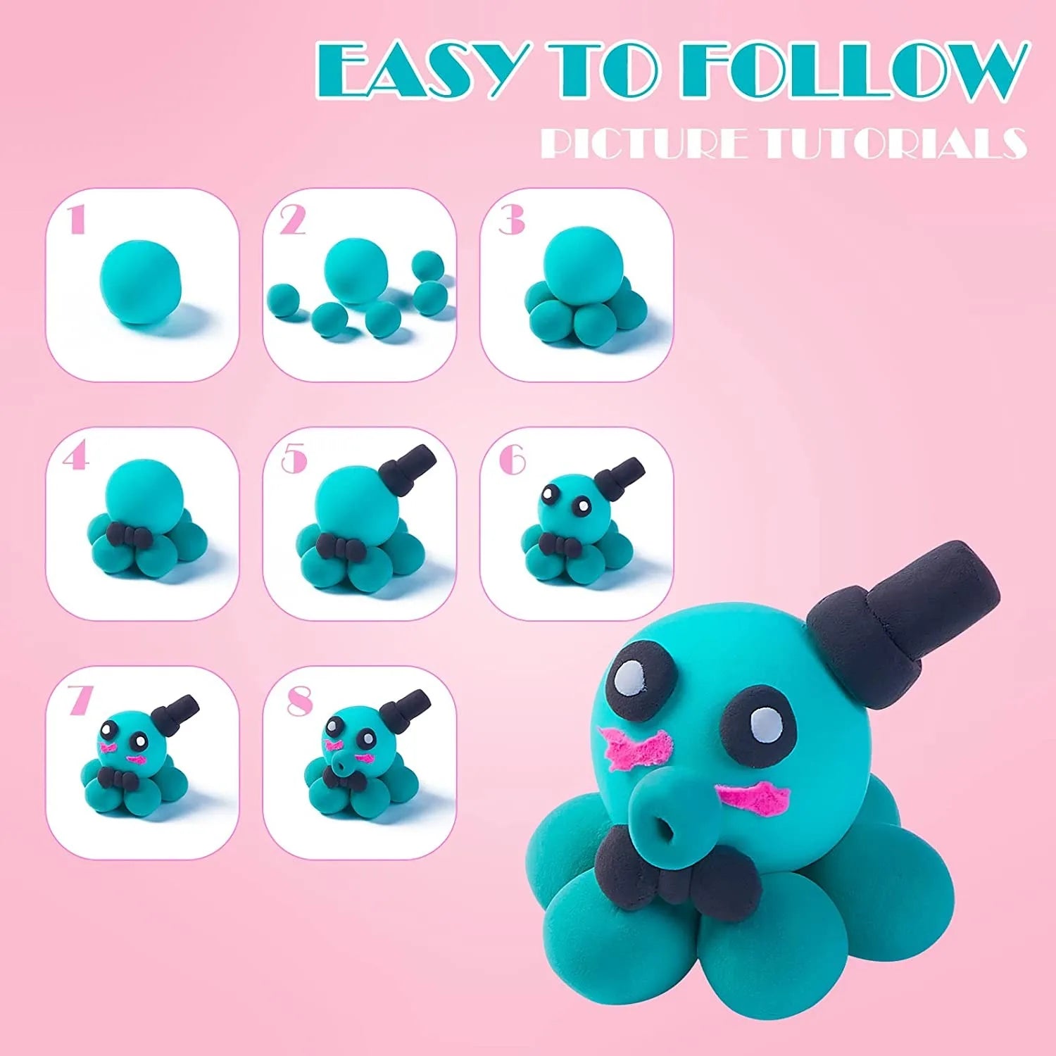 36 Color Air-Dry Clay Set with Tools