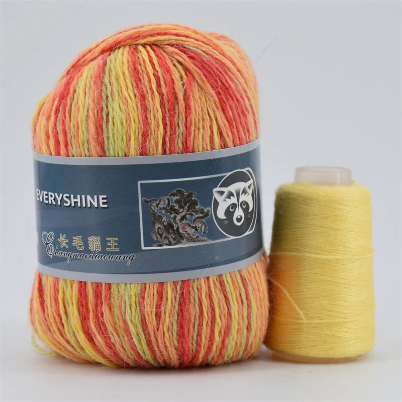 5 Pcs Cashmere Mink Fur Yarn for Hand Knitting  Long Plush Wool Crochet Knitting Yarn for Fall Winter Luxury Needlework Diy Knit