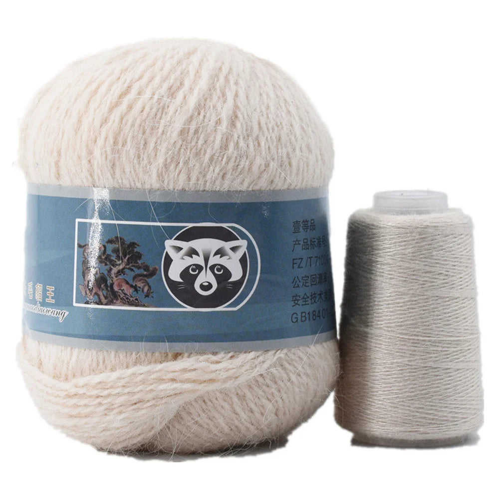 5 Pcs Cashmere Mink Fur Yarn for Hand Knitting  Long Plush Wool Crochet Knitting Yarn for Fall Winter Luxury Needlework Diy Knit