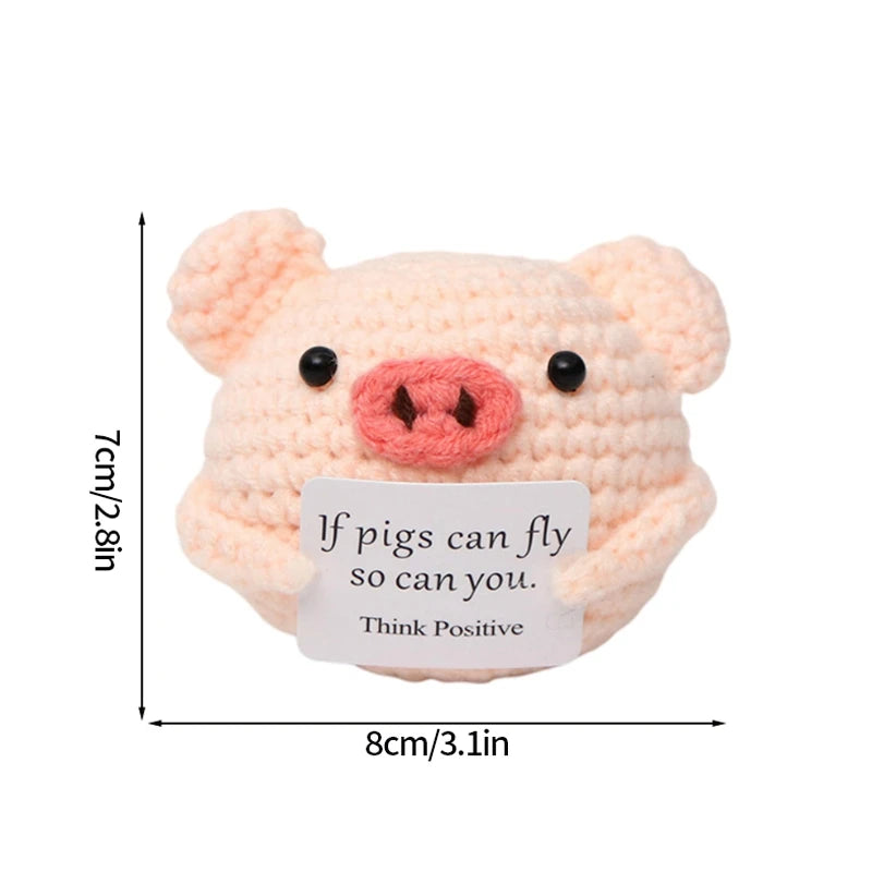 Positive Crochet Doll Kit – Handmade Gift with Affirmation Card