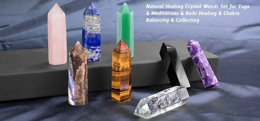 Crystal Stone Point Wands for Decor and Witchcraft