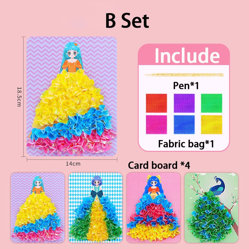 DIY Puzzle Puncture Painting Card Set for Kids