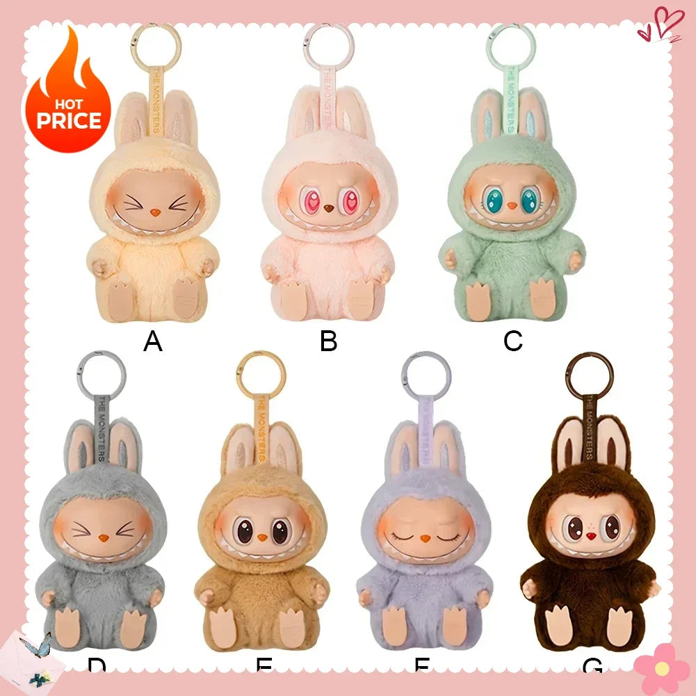 Labubu Sitting Series Keychain Figure for Home Decor and Gifts