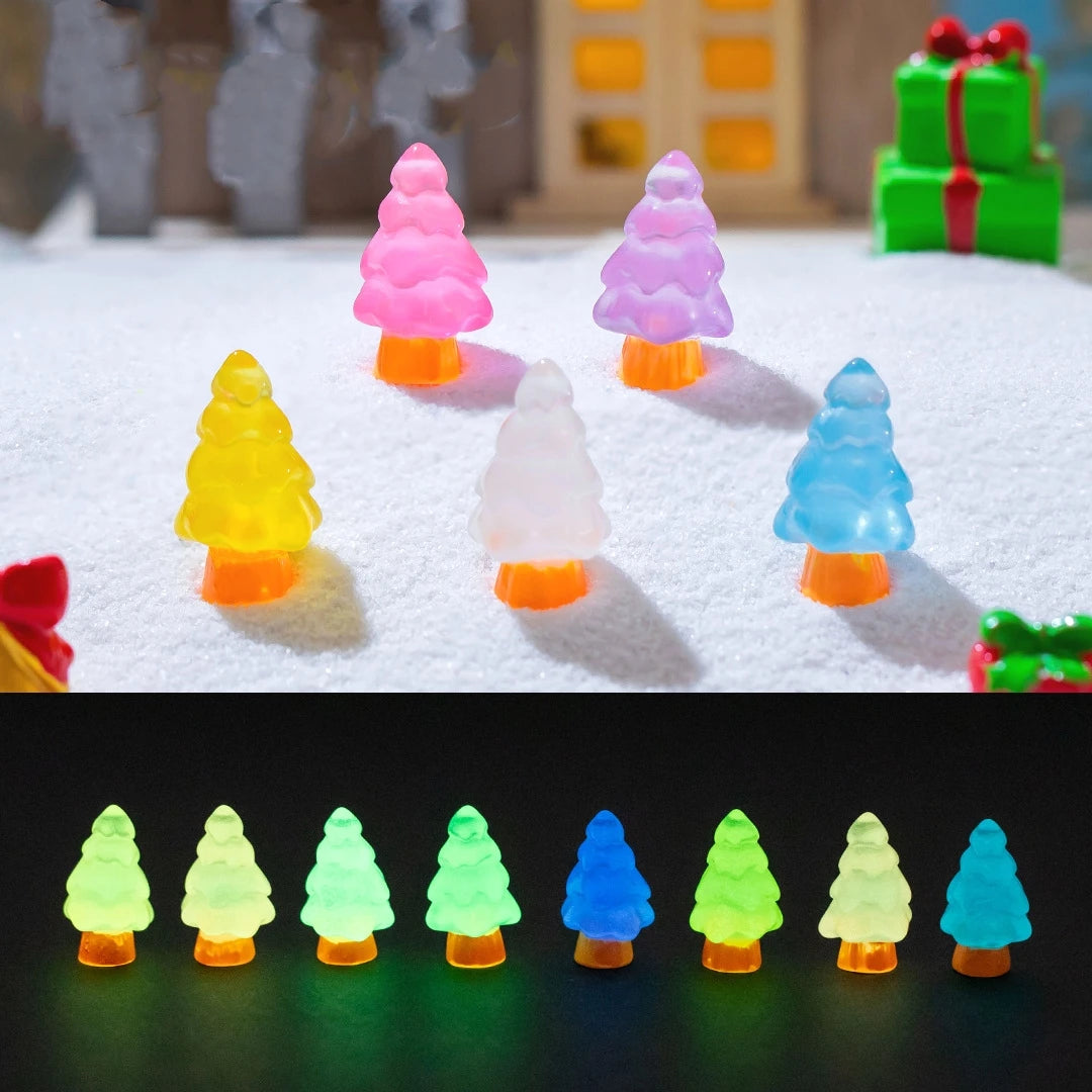 Mini Glow-in-the-Dark Animal and Mushroom Figurines for Fairy Garden