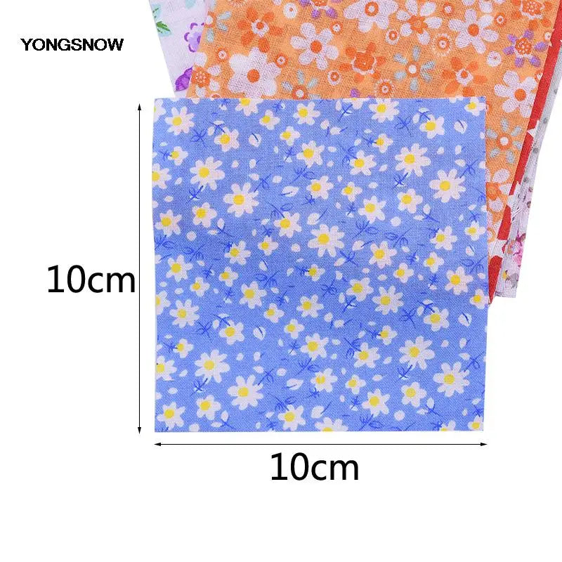 50PCS 10x10cm Floral Cotton Fabric Squares – Quilting Patchwork