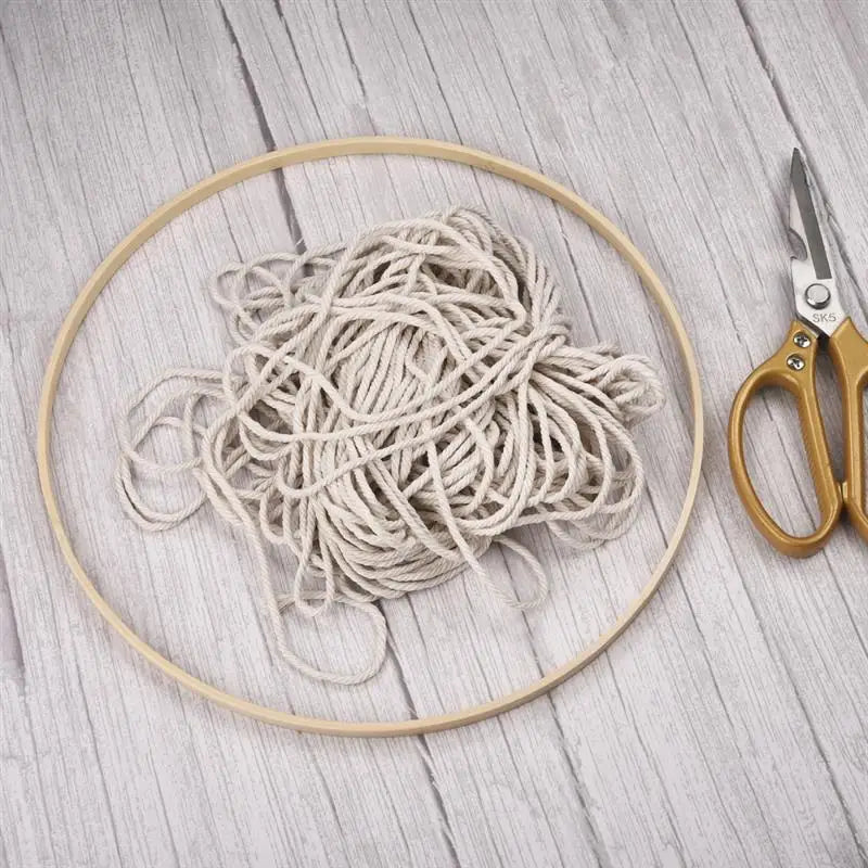 Wooden Bamboo Floral Hoop – DIY Ring for Wreaths, Macrame & Décor