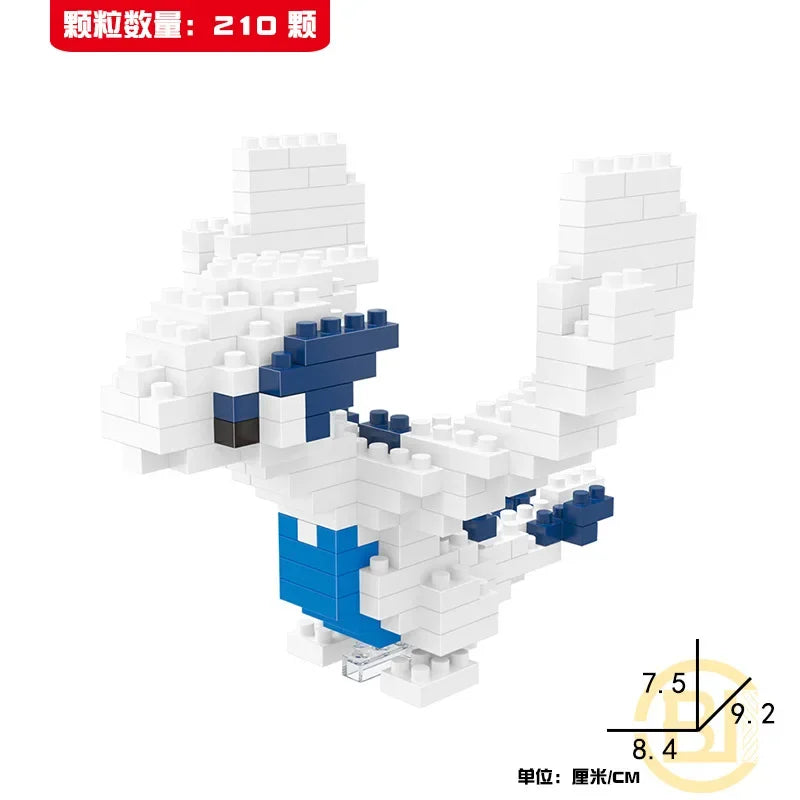 Mini Pokémon Building Blocks – Pikachu, Charizard, Eevee, Mewtwo